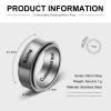 Zeekisfia Personalized Rings for Men Rotatable Rings Custom Text Stainless Steel Rings Anti Anxiety Stress Relief Spinner Rings Fidget Band Rings view 2