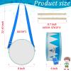 Kids Drum Set 8 Inch Wooden Toy Drum with Adjustable Strap 2 Drumsticks Educational Sensory Musical Instrument Toy Set for Toddlers Kid Baby Boys Girls Gift(Blue Triangle Style) view 2
