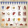 Sinmoe 5 Pcs Western Party Decorations Western Yee Haw Cowboy Banners Wild West Bandana Pennant Hanging Garlands for Wild West Cowboy Birthday Party Supplies view 2