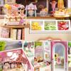 TuKIIE DIY Miniature Dollhouse Kit with Furniture, 1:24 Scale Creative Room Mini Wooden Doll House Accessories Plus Dust Proof for Kids Teens Adults(Ice Cream Shop) view 3