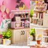 TuKIIE DIY Miniature Dollhouse Kit with Furniture, 1:24 Scale Creative Room Mini Wooden Doll House Accessories Plus Dust Proof for Kids Teens Adults(Ice Cream Shop) view 4