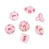 7 Pcs Resin Polyhedral Dices Number Entertainment Board Games Playing Games Resin Game Dice(red) view 1
