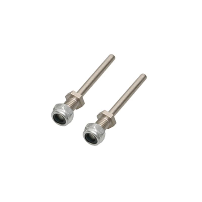 DKNTZO Airplane Landing Gear Part, 1 Pair D3/D4/D5/D6 Landing Gear Wheel Shaft M4/M5/M6/M8 Steel Axle with Nuts Assembly Kit for RC Airplane Model DIY Parts (Color : D3xM5xL40)