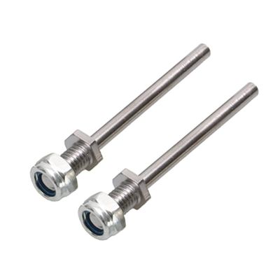 DKNTZO Airplane Landing Gear Part, 1 Pair D3/D4/D5/D6 Landing Gear Wheel Shaft M4/M5/M6/M8 Steel Axle with Nuts Assembly Kit for RC Airplane Model DIY Parts (Color : D5xM8xL75)