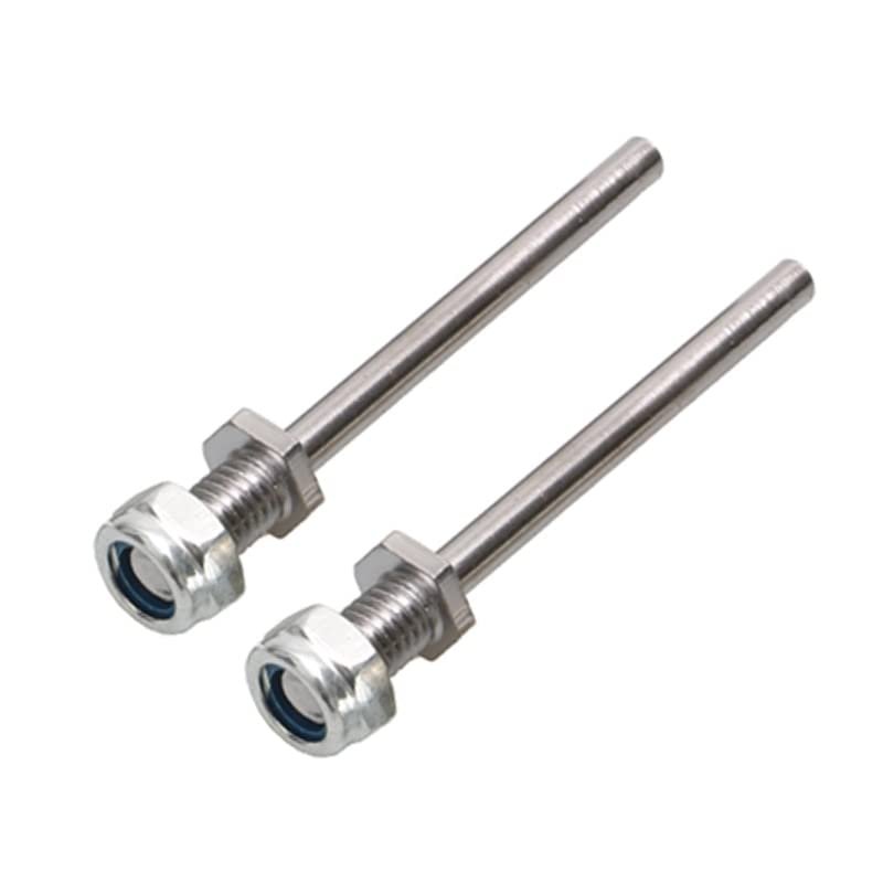 DKNTZO Airplane Landing Gear Part, 1 Pair D3/D4/D5/D6 Landing Gear Wheel Shaft M4/M5/M6/M8 Steel Axle with Nuts Assembly Kit for RC Airplane Model DIY Parts (Color : D5xM8xL75)