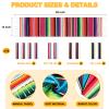 10 Pack 14 x 84 in Mexican Serape Table Runners, 29 Pcs Papel Picado Banner, Fiesta Hanging Banner and Pennant Flag Banner Colorful Bunting Banner for Mexican Theme Party (Rose, Blue, Orange, Yellow) view 3