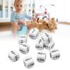 Fractional Number Dice, Intelligence Development Fraction Dice Lettering Symbols 20 PCS White for Mathematics Teaching view 4