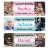 Happy Birthday Banner Personalized Name Photo Age Custom Birthday Banners and Signs Customize for Birthday Party Decoration 6'x2' view 1
