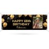 Happy Birthday Banner Personalized Name Photo Age Custom Birthday Banners and Signs Customize for Birthday Party Decoration 6'x2' view 1