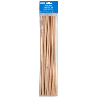 Creatology 3/16" x 12" Wood Dowels, 12 Packs: 15 ct. (180 Total)