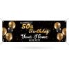 Happy Birthday Banner Personalized Name Photo Age Custom Birthday Banners and Signs Customize for Birthday Party Decoration 6'x2' view 1