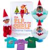 The Elf on The Shelf Bundle: Scout Elf Boy Dark Tone, Boy + Girl Dark Tone Frost Pips Figures and Elf Mate T-Shirts view 1