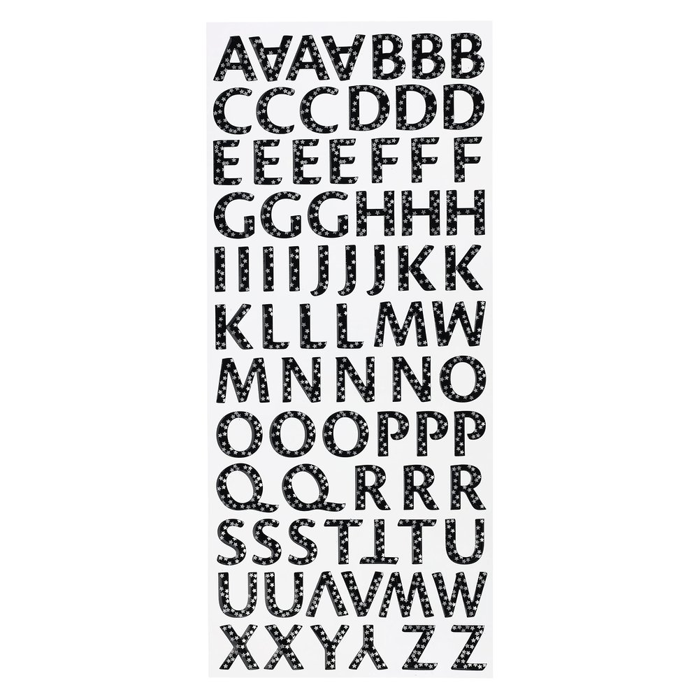 Recollections Shaker Stars Alphabet Stickers, 12 Packs: 76 ct. (912 Total)