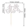 1 PCS Gender Reveal Cake Topper Glitter It's a Cake Topper Winter Snowflake Cake Pick for Boy or Girl Baby Shower Winter Wonderland Kids Birthday Christmas Party Cake Decorations Supplies Silver view 2