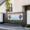 Happy Birthday Banner Personalized Name Photo Age Custom Signs - Birthday Party Decoration 4'x2' view 2
