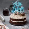 1 PCS Oh Baby Snowflake Cake Topper Glitter Winter Frozen Theme Snowflake Oh Baby Cake Pick Baby Shower Cake Decorations for Winter Wonderland Kids Birthday Christmas Party Supplies Blue view 4