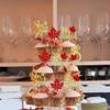 24 PCS He Asked She Said Yes Cupcake Toppers Glitter Maple Leaves Diamond Ring Bridal Shower Cupcake Picks for Wedding Engagement Fall Harvest Thanksgiving Party Cake Decorations Supplies view 4