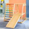 Indoor 7 in 1 Children Solid Wood Beech Wood Climbing Frame Baby slide18 Months to 10 Years Old Indoor Ring Swing Small Amusement Park Family Small Fitness view 1