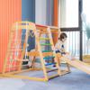 Indoor 7 in 1 Children Solid Wood Beech Wood Climbing Frame Baby slide18 Months to 10 Years Old Indoor Ring Swing Small Amusement Park Family Small Fitness view 3