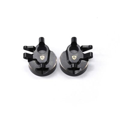 Powerhobby Brass Front Portal Steering Knuckles Black Axial Capra / SCX10 III