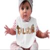1st Baby Thanksgiving Bib| Burp Cloth Baby Custom Name Bib| Personalized Baby Fall Fit| Perfect for Baby Meal view 1