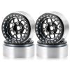 1.9inches Beadlock Wheel Rims, 4pcs/Set Metal Wheel Rims Hubs for 1/10 Axial Scx10 TRX-4 D90 CC01 90034 RC Crawler Car (Black & Titanium) view 1