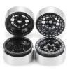 1.9inches Beadlock Wheel Rims, 4pcs/Set Metal Wheel Rims Hubs for 1/10 Axial Scx10 TRX-4 D90 CC01 90034 RC Crawler Car (Black & Titanium) view 4