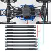AXSPEED 8pcs Metal Chassis Linkage Rod Set Upper & Lower Suspension Links for 1/8 LMT 4WD RC Truck view 3