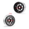 1.9inches Beadlock Wheel Rims, 4pcs/Set Metal Wheel Rims Hubs for 1/10 Axial Scx10 TRX-4 D90 CC01 90034 RC Crawler Car (Black & Silver) view 2