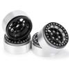 1.9inches Beadlock Wheel Rims, 4pcs/Set Metal Wheel Rims Hubs for 1/10 Axial Scx10 TRX-4 D90 CC01 90034 RC Crawler Car (Black & Silver) view 4