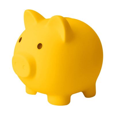 Hengdu Cute Piggy Bank, Made of Drop-Resistant Environmentally Friendly Plastic, a Great Gift for Children (Yellow)