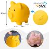 Hengdu Cute Piggy Bank, Made of Drop-Resistant Environmentally Friendly Plastic, a Great Gift for Children (Yellow) view 2