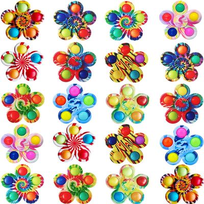 20 Pcs Fidget Spinners Pop Toys for Party Favors, Sensory Fidget Toys Bulk for Classroom Prizes, Easter Christmas Valentine Gifts for Kids Easter Basket Stuffers
