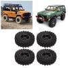 1 Inch RC Tires, 4pcs Rubber RC Car Tyres Wheel Hub Upgrade Replacement for FCX24 118 124 Crawler (Black Gold) view 2