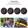 1 Inch RC Tires, 4pcs Rubber RC Car Tyres Wheel Hub Upgrade Replacement for FCX24 118 124 Crawler (Black Gold) view 3