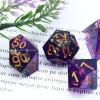 Haxtec DND Dice Set Sharp Edge Resin Dice with Dice Case Purple Black D&D Dice for RPG Role Playing Games Compatible with Dungeons and Dragons Gift War Series view 3