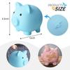Hengdu Cute Piggy Bank, Made of Drop-Resistant Environmentally Friendly Plastic, a Great Gift for Children (Blue) view 2