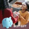 Hengdu Cute Piggy Bank, Made of Drop-Resistant Environmentally Friendly Plastic, a Great Gift for Children (Blue) view 4
