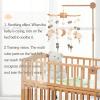 Boho Baby Crib Mobile Decor - Wooden Moon and Stars Nursery Mobiles with Cloud for Bassinet Starry Night Handmade Soft Felt Beads Hanging Wind Chime Toys Pendant for Infant Newborn Boy and Girl view 3