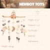 Boho Baby Crib Mobile Decor - Wooden Moon and Stars Nursery Mobiles with Cloud for Bassinet Starry Night Handmade Soft Felt Beads Hanging Wind Chime Toys Pendant for Infant Newborn Boy and Girl view 4