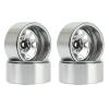4PCS Deep Dish Wagon 1.9 Metal Beadlock Wheel Hub Rim, for 1/10 RC Crawler Axial SCX10 90046 Traxxas TRX4 for RC4WD D90 ( Color : Silver ) view 1