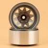 4PCS Deep Dish Wagon 1.9 Metal Beadlock Wheel Hub Rim, for 1/10 RC Crawler Axial SCX10 90046 Traxxas TRX4 for RC4WD D90 ( Color : Silver ) view 4