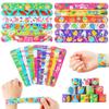 FOIMAS 48pcs Easter Slap Bracelets,Egg Bunny Chick Snap Bracelet Wristband for Easter Egg Filler Basket Stuffer Party Favor Supply view 3