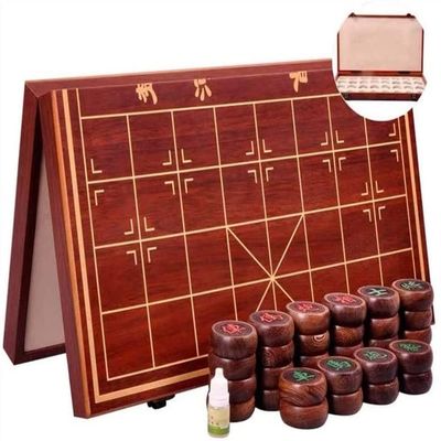 DDYYCX Chinese Chess Set, Foldable Chinese Chess, Xiangqi Travel Game Set, Traditional Tabletop Strategy Game for Kids Adults Family Gathering (Color : A, Size : 5cm/2")
