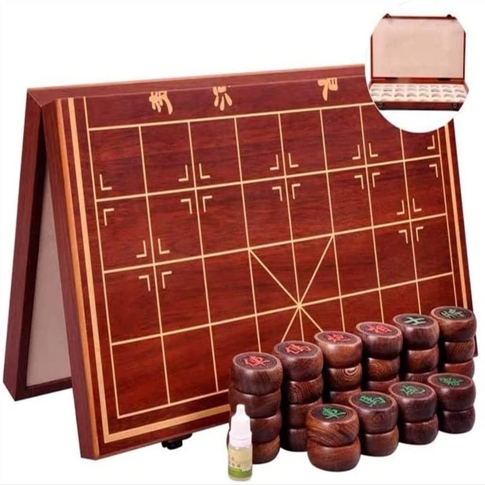 DDYYCX Chinese Chess Set, Foldable Chinese Chess, Xiangqi Travel Game Set, Traditional Tabletop Strategy Game for Kids Adults Family Gathering (Color : A, Size : 5cm/2")