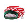 Aislor Christmas Santa Striped Hat with Plush Ball Santa for Kids Xmas Holiday Hat New Year Festive Cap Party Supplies Green 10 Years view 3