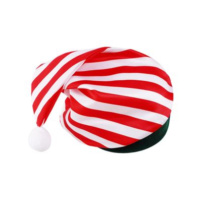 Aislor Christmas Santa Striped Hat with Plush Ball Santa for Kids Xmas Holiday Hat New Year Festive Cap Party Supplies Green 4 Years