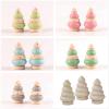 10 Pack Wooden Christmas Tree - Not Finished Wooden Peg Dolls - DIY Wood Art Crafts Home view 4