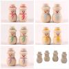 10 Pack Wooden Snowman Dolls for Christmas - Not Finished Wooden Peg Dolls DIY Wood Crafts view 4
