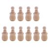 10 Pack Wooden Peg Dolls for Christmas Not Finished Wooden People DIY Wood Art Crafts Home view 1
